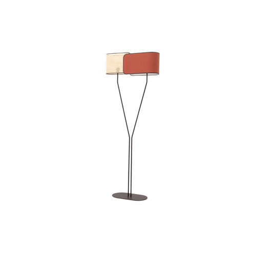 Lampe de sol - LMP MARCUS - FLAM ET LUCE LUMINAIRES - en textile / bois / en céramique