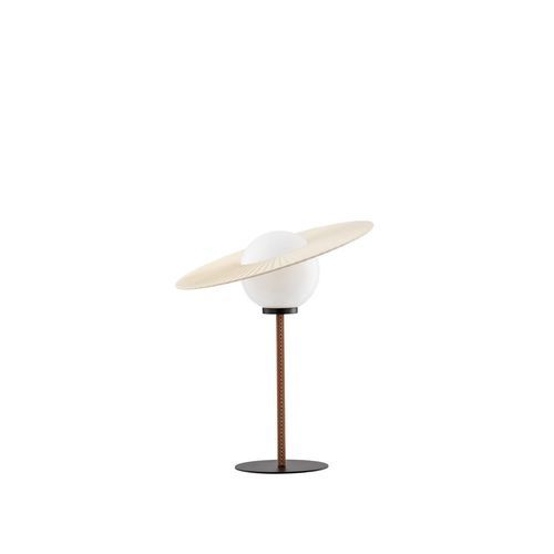 Lampe de chevet - SATURNE PM - FLAM ET LUCE LUMINAIRES - de table / en PU / en opale