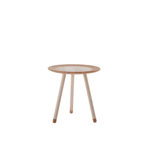 Table basse contemporaine - MEZZA 5451 - FLAM ET LUCE LUMINAIRES - bois / avec piètement en bois / ronde
