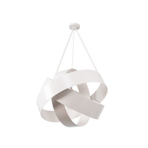 Lustre contemporain - JUPITER XXL - FLAM ET LUCE LUMINAIRES - en métal / en tissu / 1 ampoule