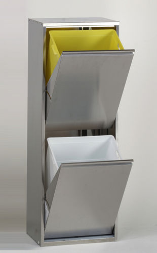 Poubelle publique - MEI 02-50 - Engels - de tri sélectif / en inox / en plastique