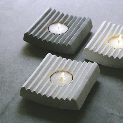 Bougeoir en béton - LUMINA - Skulpturfabriken.se