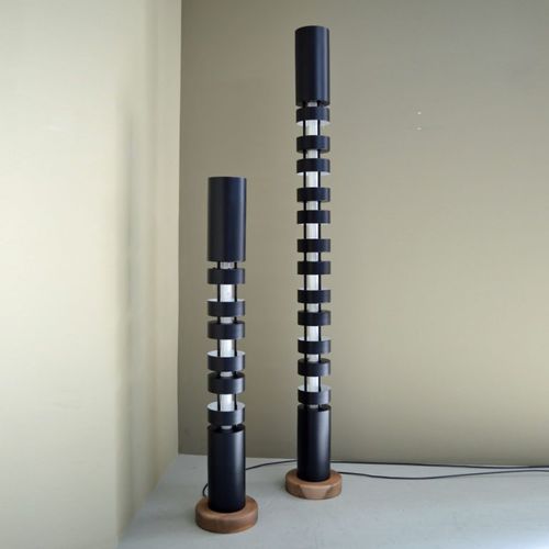 Colonne lumineuse contemporaine - MFL-TTS - SERGE MOUILLE - en métal / en bois / d'intérieur