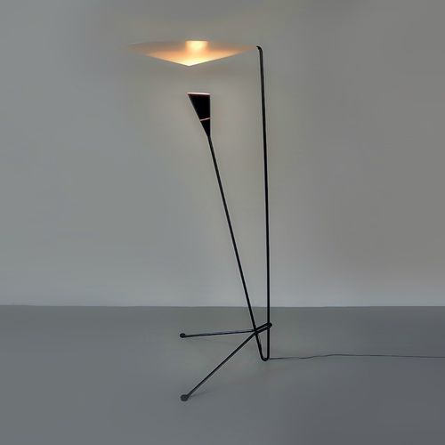 Lampe sur pied - B211 - SERGE MOUILLE - en aluminium / en acier / contemporaine