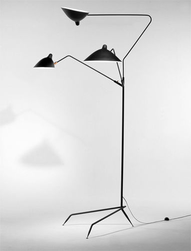 Lampe sur pied - MFL-3  - SERGE MOUILLE - en métal / contemporaine / d'intérieur