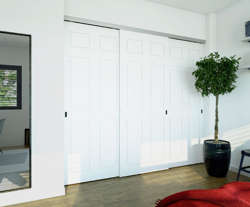 Système coulissant en aluminium - SAF-TWIN - MANTION SAS - pour porte de placard / coureurs cachés / résidentiel