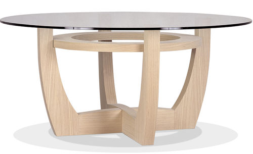 Table contemporaine - 850 - GUARANTEE by GIOGATZIS - en verre / ronde