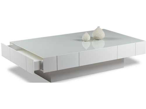 Table basse contemporaine - BOX - GUARANTEE by GIOGATZIS - en chêne / en cristal / rectangulaire