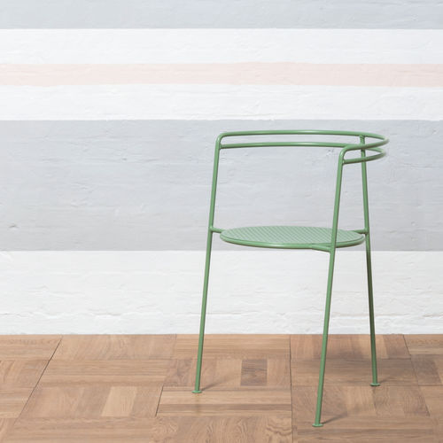 Chaise de salle à manger contemporaine - POINT  - OK DESIGN - d'extérieur / en métal / résidentielle