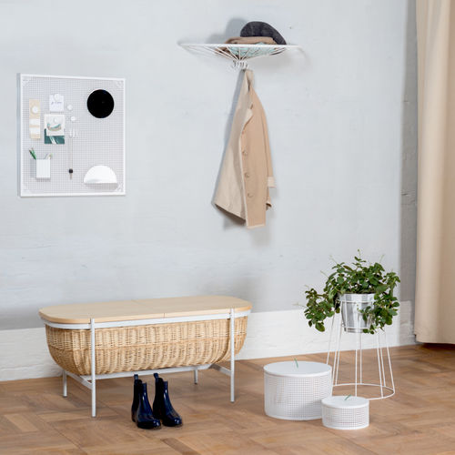 Banc contemporain - WILLOW  - OK DESIGN - en osier / en métal / pour stockage