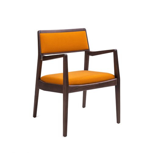 Chaise contemporaine - RISOM C142 - STELLAR WORKS - d'intérieur / en bois massif / tapissée