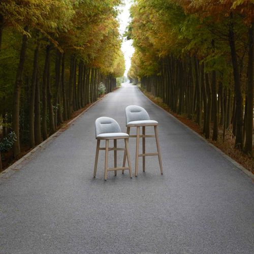 Chaise de bar contemporaine - BUND - STELLAR WORKS - d'intérieur / en bois massif / en contreplaqué