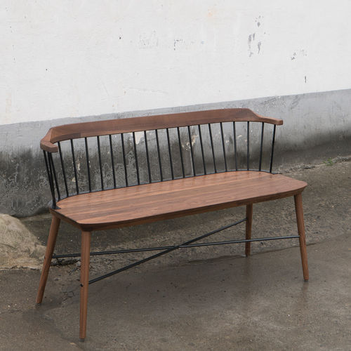 Banc contemporain - EXCHANGE - STELLAR WORKS - en bois massif / en acier