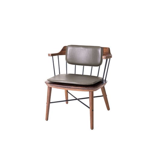 Chaise contemporaine - EXCHANGE - STELLAR WORKS - d'intérieur / en cuir / avec piètement en bois
