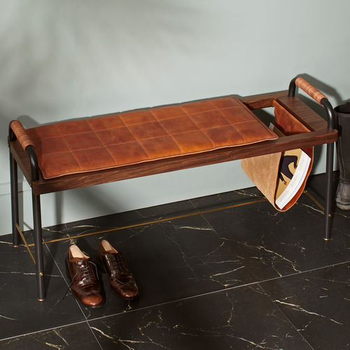 Banc contemporain - VALET - STELLAR WORKS - en acier inoxydable / en cuir / stratifié