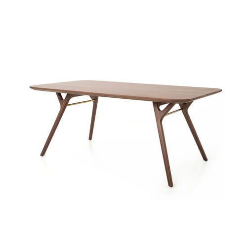 Table à manger design scandinave - RÉN - STELLAR WORKS - en bois massif / en acier inoxydable / en stratifié