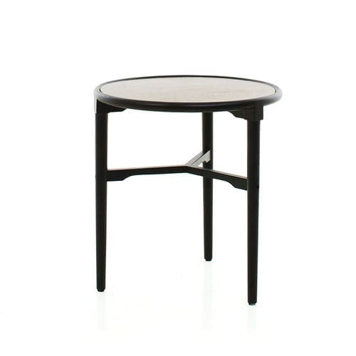 Table d'appoint contemporaine - LAVAL - STELLAR WORKS - en bois massif / en acier inoxydable / en cuir