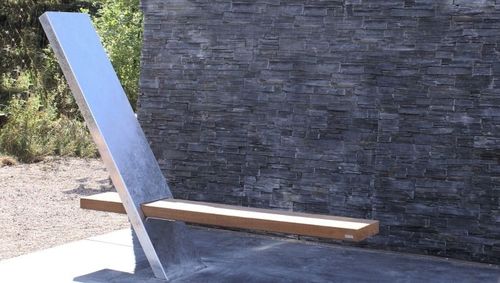 Banc de jardin contemporain - V.I.P - THORS DESIGN - en bois / en métal / avec dossier