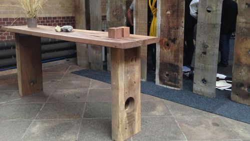 Table mange-debout contemporaine - THORS DESIGN - en bois / rectangulaire / professionnelle