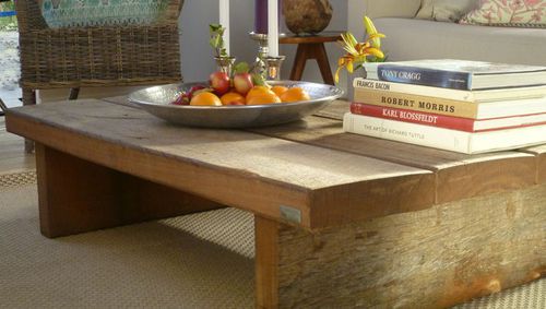 Table basse contemporaine - THORS DESIGN - en bois / rectangulaire / à roulettes