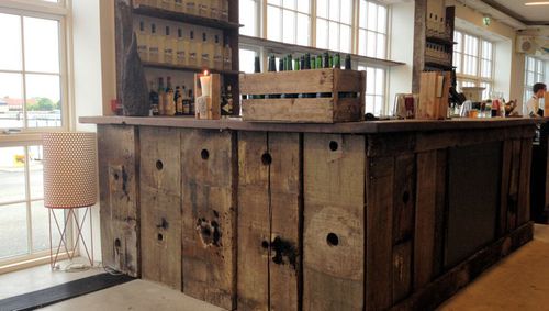 Comptoir de bar - THORS DESIGN - en bois / droit