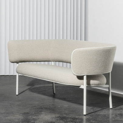 Canapé contemporain - FONT BOLD - mobel copenhagen - en tissu / beige / 2 places