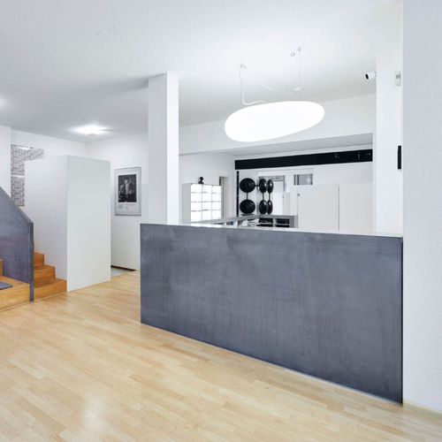 Banque d'accueil d'angle - VISAVAJARA  - Stayconcrete - en béton