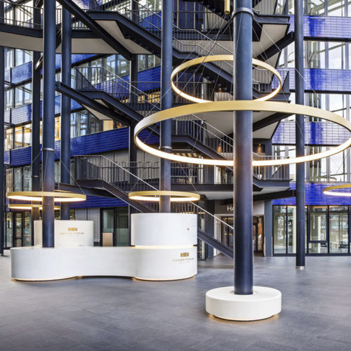 Banque d'accueil courbée - HAMBURG  - Stayconcrete - en béton / lumineuse