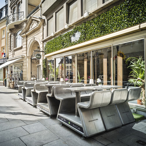 Ensemble table et bancs chauffé - GO TEN BAR - Stayconcrete - contemporain / en béton / de terrasse