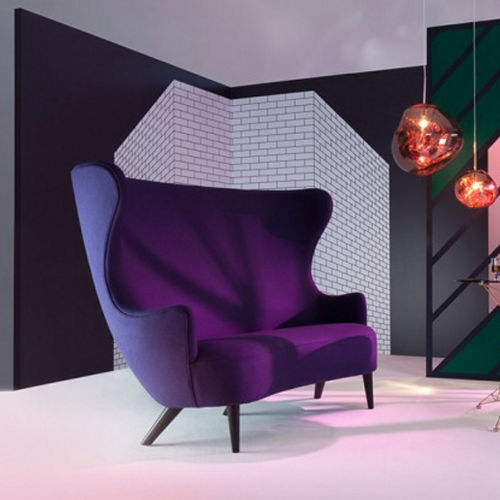 Canapé contemporain - WINGBACK SERIES - Tom Dixon - en tissu / avec dossier haut / violet