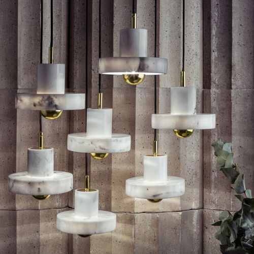 Suspension - STONE : STP02WEU - Tom Dixon - en marbre / contemporaine / d'intérieur