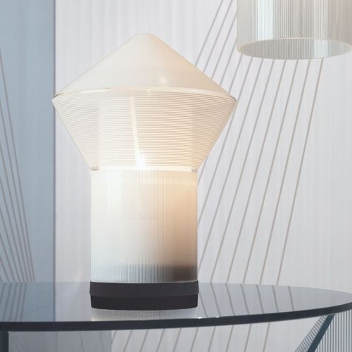 Lampe de table - TRACE : TRT01BEU - Tom Dixon - en verre soufflé / contemporaine / d'intérieur