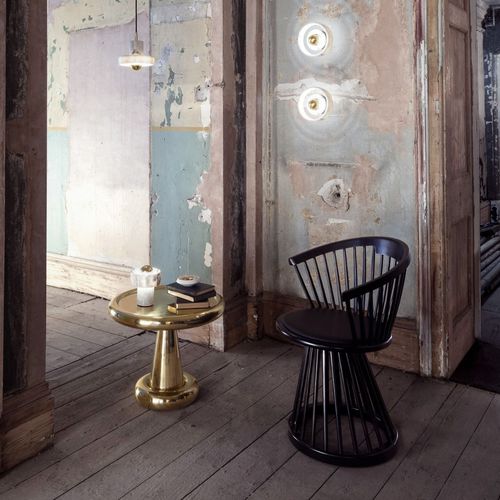 Table basse contemporaine - SPUN : SUT01B - Tom Dixon - en laiton / ronde / professionnelle