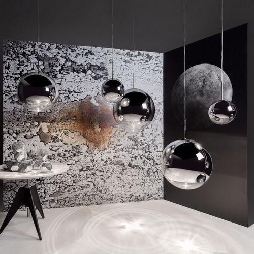 Suspension - MIRROR BALL : MBB50AEU - Tom Dixon - en aluminium / en polycarbonate / contemporaine