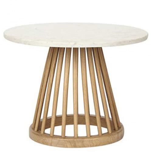 Table basse contemporaine - FAN SERIES - Tom Dixon - en marbre / en chêne / en bouleau
