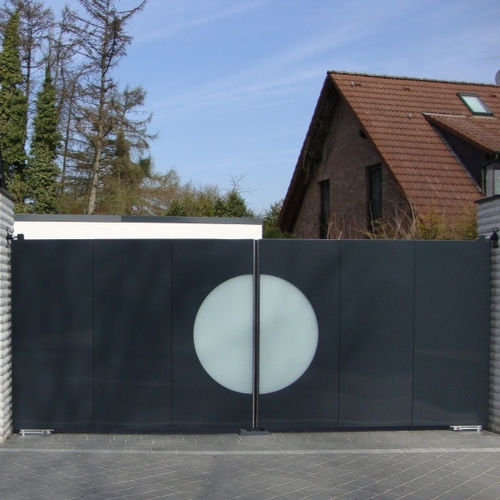 Portail battant - MAPO - ZABAG Security Engineering GmbH - en acier galvanisé / à barreaux / à panneau