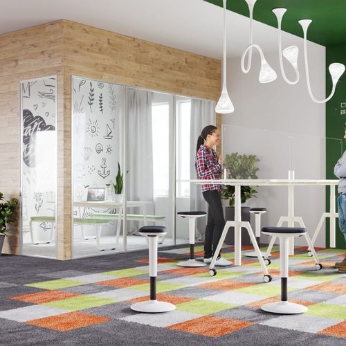 Tabouret de bureau contemporain - QUICK.III - König Neurath - en tissu / pivotant / professionnel
