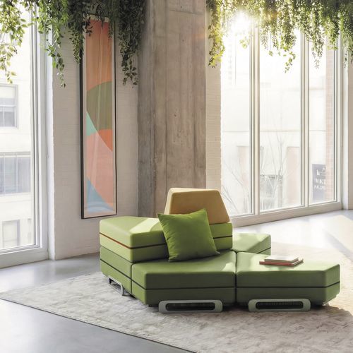 Banc modulaire - EAZE.TALK - König Neurath - contemporain / en tissu / avec dossier