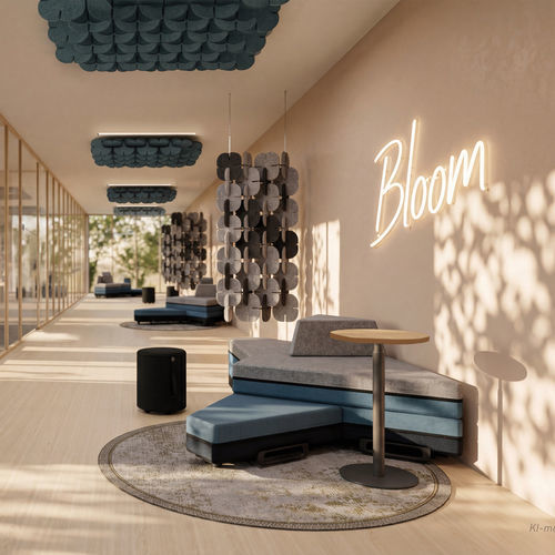 Séparateur d'espace en PET - BLOOM - König Neurath - pour open-space / pour espace de travail / pour espace de réunion