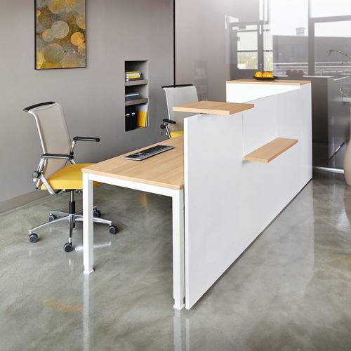 Banque d'accueil modulable - BOLT-ON COUNTER - König Neurath - en bois / pour bureau / pour espace public