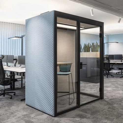 Bureau POD pour 2 personnes - QUIET.BOX DUO - König Neurath - avec éclairage intégré / acoustique / avec éclairage LED intégré