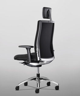 Fauteuil de bureau contemporain - OKAY.II - König Neurath - en tissu / avec repose-tête / à hauteur réglable