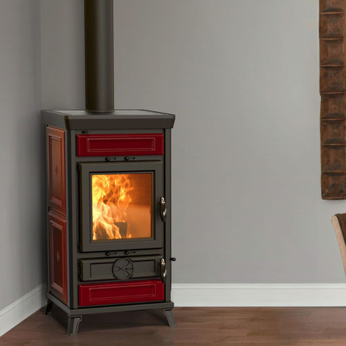 Poêle à bois - Ilaria Evo Maiolica - THERMOROSSI - 10 kW - 20 kW / au sol / contemporain