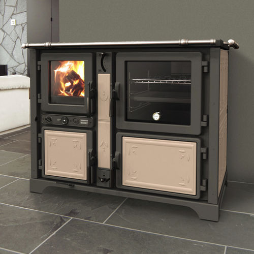 Cuisinière à bois - BOSKY COUNTRY F30 FIORI - THERMOROSSI - 3 foyers / 1 four / à nettoyage manuel