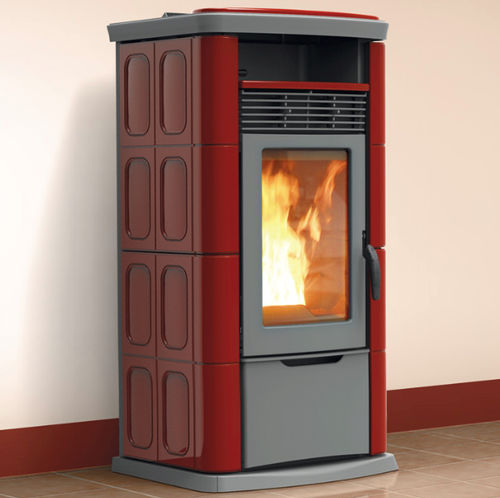Poêle à granulés - 7000 TCOM MAIOLICA - THERMOROSSI - 0 - 5 kW / 5 kW - 10 kW / au sol