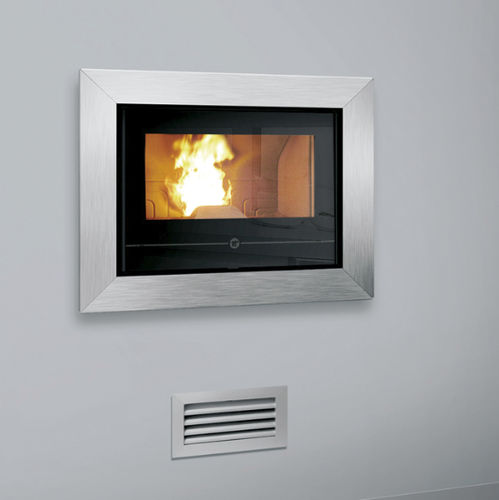 Insert de cheminée à granulés - line 490 evo - THERMOROSSI - en fonte / à convection forcée / contemporain