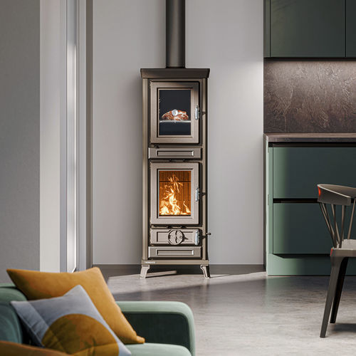 Poêle à bois - Agnese EVO Easy - THERMOROSSI - au sol / contemporain / en fonte