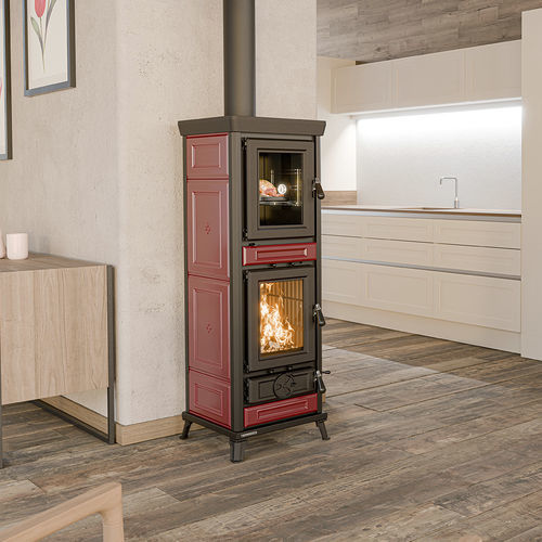 Poêle à bois - Agnese EVO Maiolica - THERMOROSSI - 0 - 5 kW / 5 kW - 10 kW / au sol