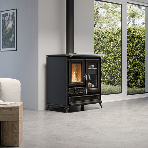 Cuisinière à bois - Klarissa EVO - THERMOROSSI - 2 foyers / 2 fours / à nettoyage manuel