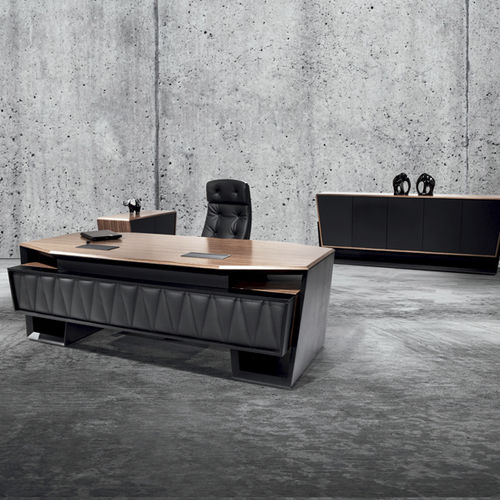 Bureau de direction - TORONTO  - SOLENNE OFFICE FURNITURE - contemporain / en bois / en cuir